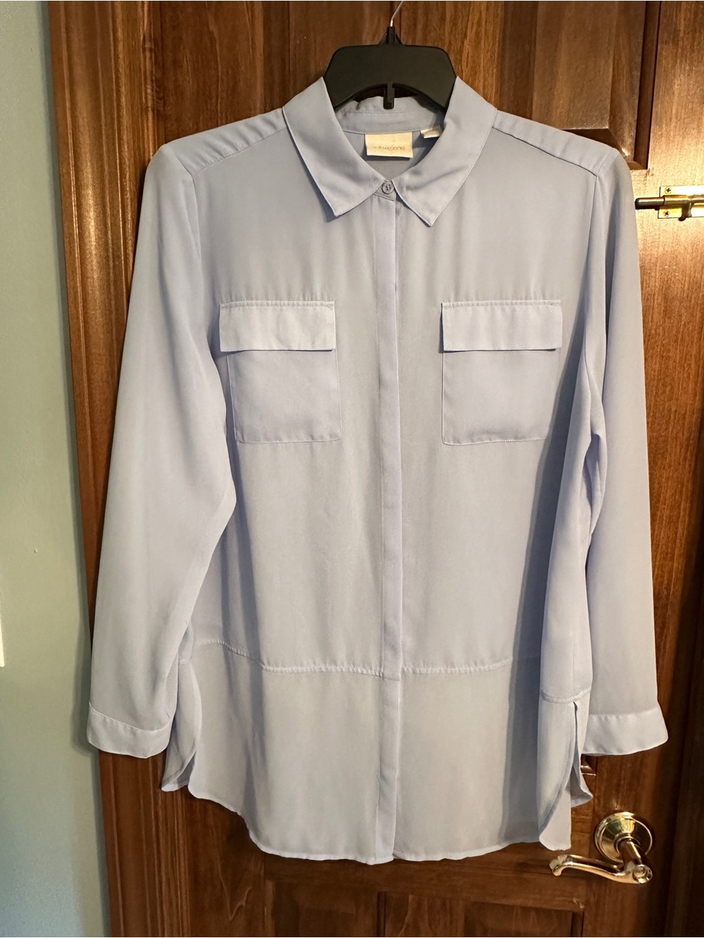 Chico's Pale Blue Button-Front Shirt